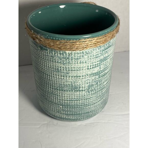 Shabby Chic Romantic Flower Glass Vase, Country Farmhouse For Home, Distressed - Picture 5 of 8